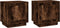 vidaXL - Nachtkastjes - 2 - st - 44x35x45 - cm - bewerkt - hout - gerookt - eikenkleurig