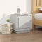 vidaXL - Nachtkastjes - 2 - st - 44x35x45 - cm - bewerkt - hout - betongrijs