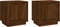 vidaXL - Nachtkastjes - 2 - st - 44x35x45 - cm - bewerkt - hout - bruin - eikenkleur