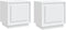 vidaXL - Nachtkastjes - 2 - st - 44x35x45 - cm - bewerkt - hout - wit