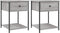 vidaXL - Nachtkastjes - 2 - st - 44x45x58 - cm - bewerkt - hout - grijs - sonoma - eiken