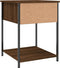 vidaXL - Nachtkastjes - 2 - st - 44x45x58 - cm - bewerkt - hout - bruin - eikenkleur