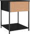 vidaXL - Nachtkastjes - 2 - st - 44x45x58 - cm - bewerkt - hout - zwart