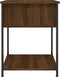 vidaXL - Nachtkastjes - 2 - st - 44x45x58 - cm - bewerkt - hout - bruin - eikenkleur