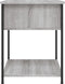 vidaXL - Nachtkastjes - 2 - st - 44x45x58 - cm - bewerkt - hout - grijs - sonoma - eiken