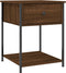 vidaXL - Nachtkastjes - 2 - st - 44x45x58 - cm - bewerkt - hout - bruin - eikenkleur
