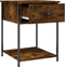 vidaXL - Nachtkastjes - 2 - st - 44x45x58 - cm - bewerkt - hout - gerookt - eikenkleurig