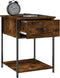 vidaXL - Nachtkastjes - 2 - st - 44x45x58 - cm - bewerkt - hout - gerookt - eikenkleurig