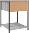 vidaXL - Nachtkastjes - 2 - st - 44x45x58 - cm - bewerkt - hout - grijs - sonoma - eiken