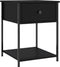 vidaXL - Nachtkastjes - 2 - st - 44x45x58 - cm - bewerkt - hout - zwart