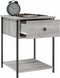vidaXL - Nachtkastjes - 2 - st - 44x45x58 - cm - bewerkt - hout - grijs - sonoma - eiken