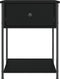 vidaXL - Nachtkastjes - 2 - st - 44x45x58 - cm - bewerkt - hout - zwart