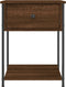 vidaXL - Nachtkastjes - 2 - st - 44x45x58 - cm - bewerkt - hout - bruin - eikenkleur