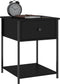 vidaXL - Nachtkastjes - 2 - st - 44x45x58 - cm - bewerkt - hout - zwart