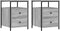vidaXL - Nachtkastjes - 2 - st - 44x45x60 - cm - bewerkt - hout - grijs - sonoma - eiken