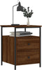 vidaXL - Nachtkastjes - 2 - st - 44x45x60 - cm - bewerkt - hout - bruin - eikenkleur