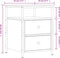 vidaXL - Nachtkastjes - 2 - st - 44x45x60 - cm - bewerkt - hout - zwart