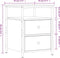 vidaXL - Nachtkastjes - 2 - st - 44x45x60 - cm - bewerkt - hout - gerookt - eikenkleurig