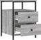 vidaXL - Nachtkastjes - 2 - st - 44x45x60 - cm - bewerkt - hout - grijs - sonoma - eiken