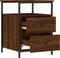 vidaXL - Nachtkastjes - 2 - st - 44x45x60 - cm - bewerkt - hout - bruin - eikenkleur