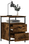 vidaXL - Nachtkastjes - 2 - st - 44x45x60 - cm - bewerkt - hout - gerookt - eikenkleurig