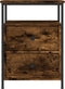 vidaXL - Nachtkastjes - 2 - st - 44x45x60 - cm - bewerkt - hout - gerookt - eikenkleurig