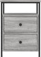vidaXL - Nachtkastjes - 2 - st - 44x45x60 - cm - bewerkt - hout - grijs - sonoma - eiken