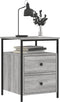 vidaXL - Nachtkastjes - 2 - st - 44x45x60 - cm - bewerkt - hout - grijs - sonoma - eiken