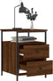 vidaXL - Nachtkastjes - 2 - st - 44x45x60 - cm - bewerkt - hout - bruin - eikenkleur