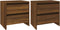 vidaXL - Nachtkastjes - 2 - st - 45x34,5x44,5 - cm - bewerkt - hout - bruin - eikenkleur