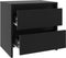 vidaXL - Nachtkastjes - 2 - st - 45x34,5x44,5 - cm - bewerkt - hout - zwart