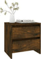 vidaXL - Nachtkastjes - 2 - st - 45x34,5x44,5 - cm - bewerkt - hout - gerookt - eiken