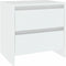 vidaXL - Nachtkastjes - 2 - st - 45x34,5x44,5 - cm - bewerkt - hout - wit