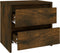 vidaXL - Nachtkastjes - 2 - st - 45x34,5x44,5 - cm - bewerkt - hout - gerookt - eiken