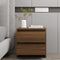 vidaXL - Nachtkastjes - 2 - st - 45x34,5x44,5 - cm - bewerkt - hout - bruin - eikenkleur