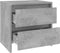 vidaXL - Nachtkastjes - 2 - st - 45x34,5x44,5 - cm - bewerkt - hout - betongrijs