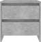 vidaXL - Nachtkastjes - 2 - st - 45x34,5x44,5 - cm - bewerkt - hout - betongrijs