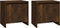 vidaXL - Nachtkastjes - 2 - st - 45x34x44,5 - cm - bewerkt - hout - gerookt - eikenkleur