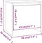 vidaXL - Nachtkastjes - 2 - st - 45x34x44,5 - cm - bewerkt - hout - gerookt - eikenkleur