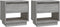 vidaXL - Nachtkastjes - 2 - st - 45x34x44 - cm - bewerkt - hout - grijs - sonoma - eiken