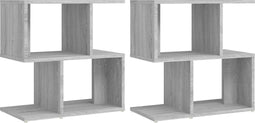 vidaXL - Nachtkastjes - 2 - st - 50x30x51,5 - cm - bewerkt - hout - grijs - sonoma - eiken