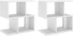 vidaXL - Nachtkastjes - 2 - st - 50x30x51,5 - cm - bewerkt - hout - wit