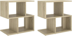 vidaXL - Nachtkastjes - 2 - st - 50x30x51,5 - cm - bewerkt - hout - sonoma - eikenkleur
