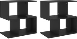 vidaXL - Nachtkastjes - 2 - st - 50x30x51,5 - cm - bewerkt - hout - zwart