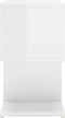 vidaXL - Nachtkastjes - 2 - st - 50x30x51,5 - cm - bewerkt - hout - hoogglans - wit
