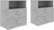 vidaXL - Nachtkastjes - 2 - st - 50x32x60 - cm - betongrijs