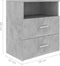vidaXL - Nachtkastjes - 2 - st - 50x32x60 - cm - betongrijs