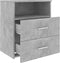 vidaXL - Nachtkastjes - 2 - st - 50x32x60 - cm - betongrijs