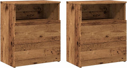 vidaXL - Nachtkastjes - 2 - st - 50x32x60 - cm - bewerkt - hout - oud - houtkleurig