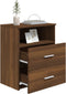 vidaXL - Nachtkastjes - 2 - st - 50x32x60 - cm - bruin - eikenkleur
